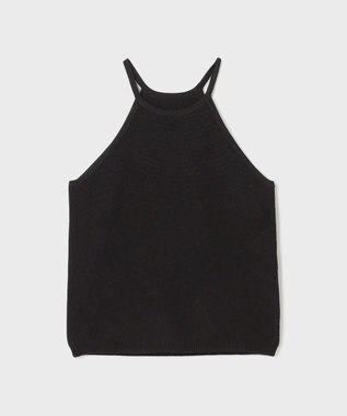 GRACE CONTINENTAL ハイゲージ畦ニットトップ ブラック