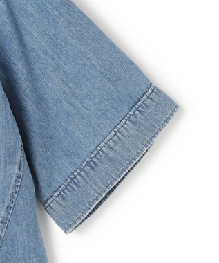23区 【SLOW/一部店舗限定】LIGHT DENIM クロップド シャツ ブリーチ