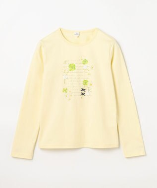 組曲 KIDS 【150-160㎝】オシバナクローバー Tシャツ イエロー系