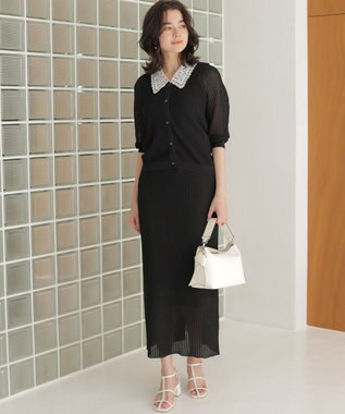 組曲 S 【WEB限定】レーシーニット スカート