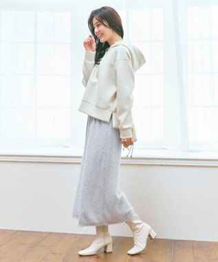 Feroux シャギーナロー スカート ライトグレー系