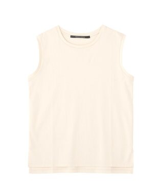 YECCA VECCA コットンスムースノースリーブトップス Beige