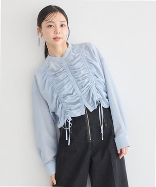 earth music&ecology フロントドロストショートシャツ