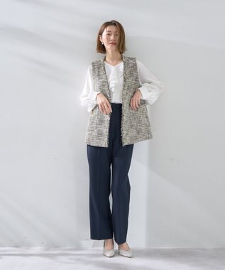 YECCA VECCA ラッフルブラウス White