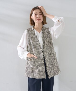 YECCA VECCA ラッフルブラウス White