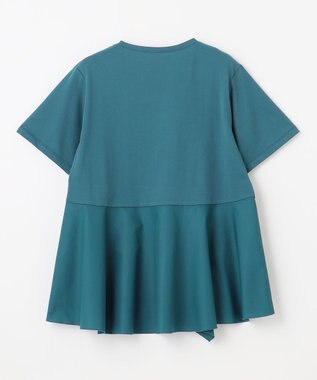 ANY L 【洗濯機可】コンビネーションイレヘムカットソー グリーン