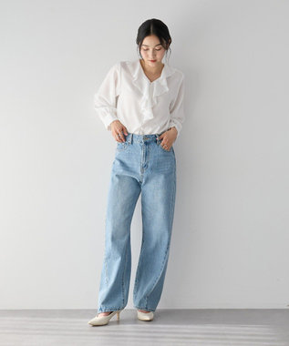 YECCA VECCA ラッフルブラウス White