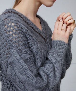 BEIGE， 【CLUEL12月号掲載】NESLE / ニット M Gray x Cafe Noir