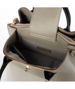 UNBILLION perche ゴートユーティリティヒネリかぶせトートS グレーブラック