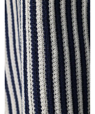 Green Parks ストライプドロストベスト Navy