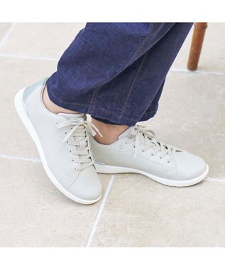 ing <ing>晴雨兼用スポーツスニーカー ライトグレーコンビ