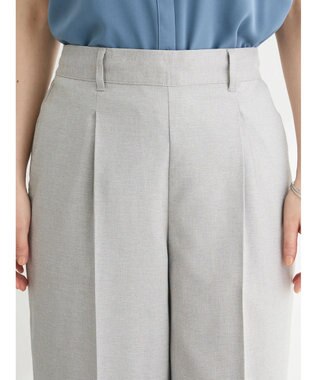 Green Parks 接触冷感　きれいシルエットパンツ（ワイド） Light Gray
