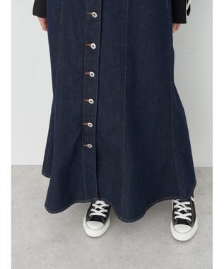 earth music&ecology ボタンキャミデニムワンピース Indigo