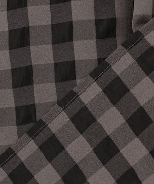 23区 L 【WEB&一部店舗限定】ブロックチェック フリル ブラウス モノトーンチェック