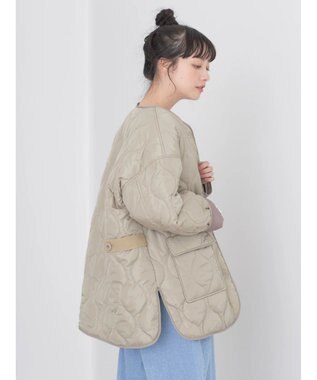 earth music&ecology キルティングハーフブルゾン Khaki