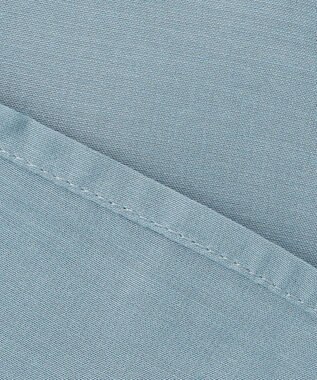 ANY シアーテックリネンギャザーブラウス ブルー