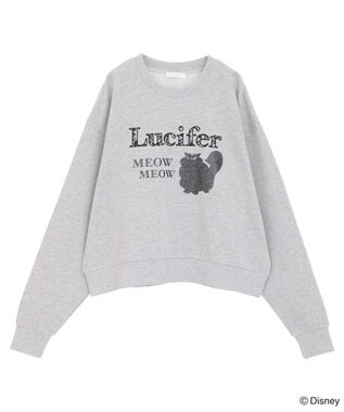 Green Parks Lucifer/ルシファー/レース英字ロゴスウェット Gray Mixture