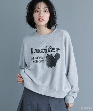 Green Parks Lucifer/ルシファー/レース英字ロゴスウェット Gray Mixture