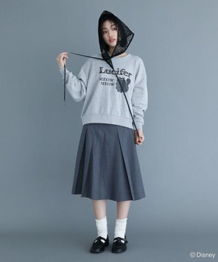 Green Parks Lucifer/ルシファー/レース英字ロゴスウェット Gray Mixture