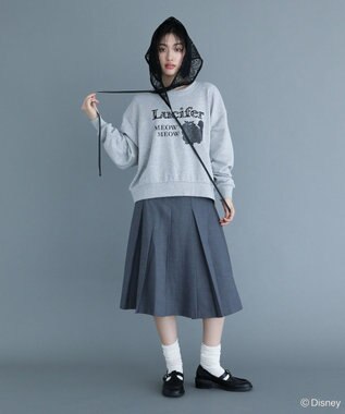 Green Parks Lucifer/ルシファー/レース英字ロゴスウェット Gray Mixture