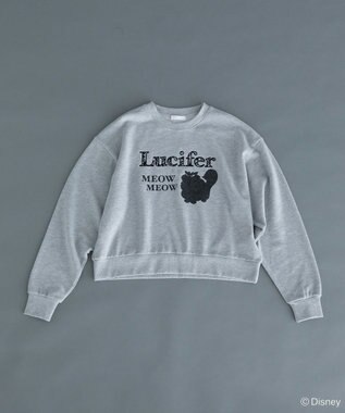 Green Parks Lucifer/ルシファー/レース英字ロゴスウェット Gray Mixture