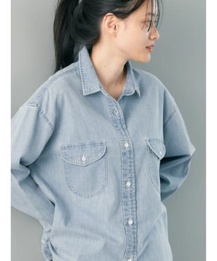 AMERICAN HOLIC Ｗポケットデニムシャツ Indigo