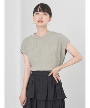 earth music&ecology フレンチスリーブリブプルオーバー