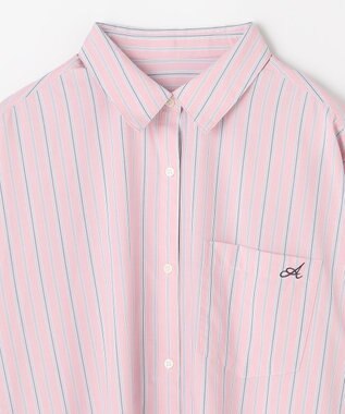 ANY オーバーサイズシャツ ピンクストライプ