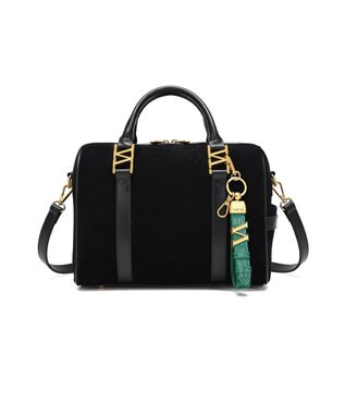 style code 【VerdeVari/ヴェルデヴァリ】スエードボストンバッグ ブラック