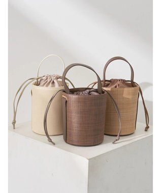 earth music&ecology バケットハンドバッグ Brown