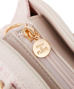 Maison de FLEUR チャーム付きツイード2Wayバッグ Light Pink