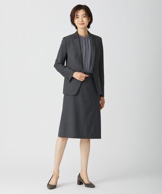 J.PRESS LADIES L BAHARIYE Houndstooth フレアー スカート グレー系3