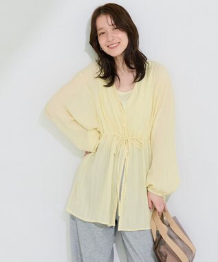 Green Parks ＳＥＴ２点Ｖネックブラウス＋タンクトップ Yellow