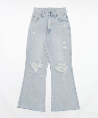 WEGO ダメージフレアデニムパンツ デニム淡加工色