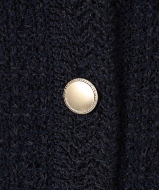 J.PRESS LADIES L 【洗える】DAILY TWEED ニット アウター ネイビー系