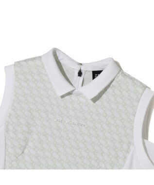 ZERO HALLIBURTON モノグラム柄ノースリーブワンピース ZHG-W6S7b 85221 ホワイト