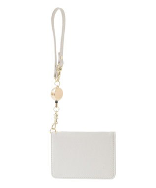 Maison de FLEUR 二つ折りリールパスケース Ecru