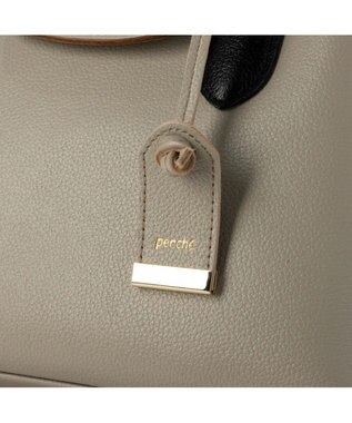 UNBILLION perche ゴートユーティリティヒネリかぶせトートS グレーブラック