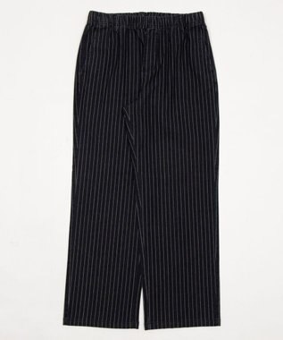 WEGO 【ユニセックス着用ITEM/XSSMLサイズ展開/ウエストゴム】ユルフィットコットンイージーパンツ ブルーストライプ