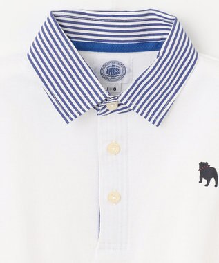 J.PRESS KIDS 【110-130cm】ブル ポロシャツ オフホワイト系