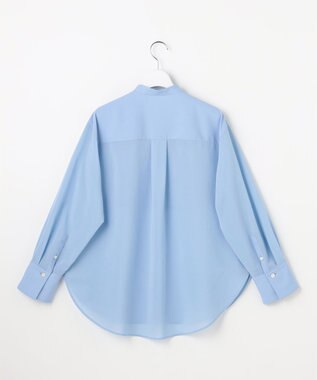 自由区 L シアー ブラウス サックス