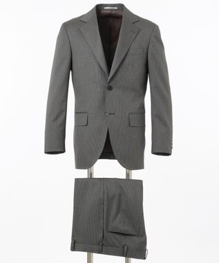 【ESSENTIAL CLOTHING】マイクロペンシルストライプ スーツ, ライトグレー系1, A5