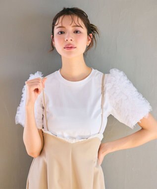 チュールスリーブ Tシャツ