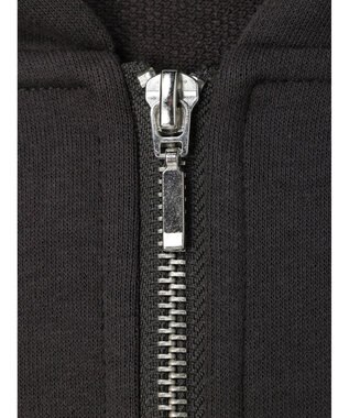 Green Parks コットンＵＳＡミニ裏毛ロングＺＩＰパーカー Dark Gray