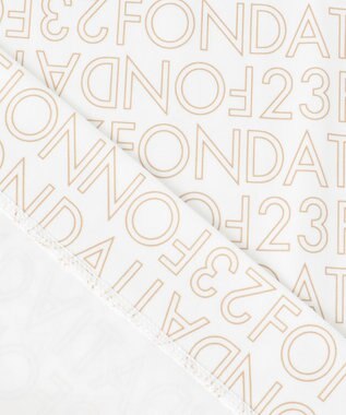 23区GOLF 【WOMEN】【23Fondation/WEB&一部店舗限定】ロゴ総柄 モックネックシャツ ホワイト系5