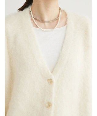 Green Parks ■ＡＪＵＧＡ．×ＧＰ　シャギーニットカーディガン Off White