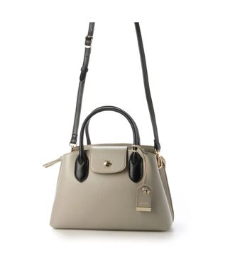 UNBILLION perche ゴートユーティリティヒネリかぶせトートS グレーブラック