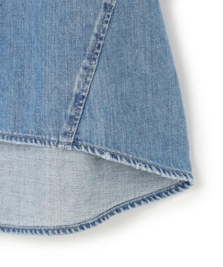 23区 【SLOW/一部店舗限定】LIGHT DENIM クロップド シャツ ブリーチ
