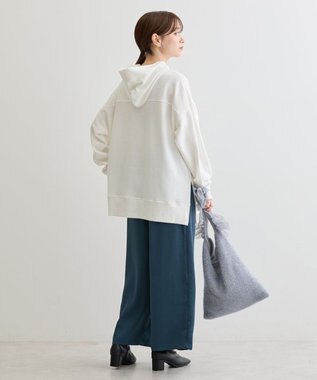 Green Parks 裏毛エンブレムパーカーチュニック Off White