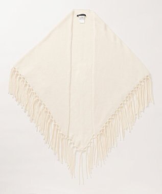 23区 ウールカシミヤ トライアングル ストール ホワイト系